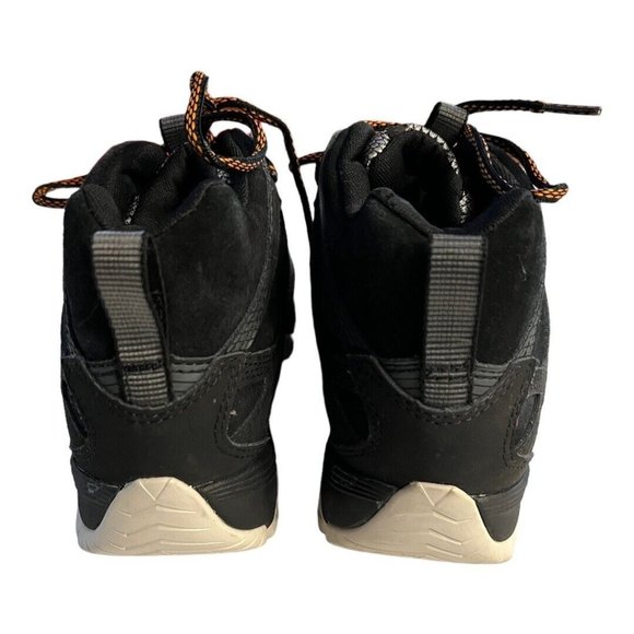 Merrell Boots Men 8 Moab FST Mid Dry Waterproof Hiking Black Leather Vibram Sole - Picture 4 of 7